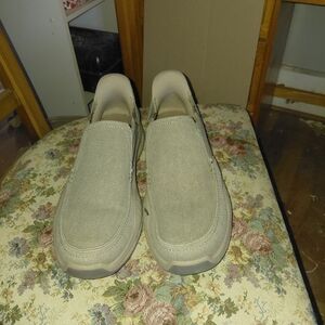 Skechers Slip-On Canvas Loafers in Light Taupe